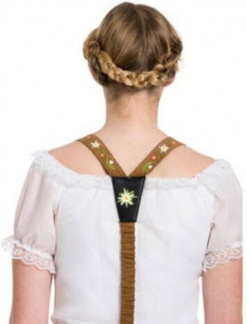 lederhosen dames polyester bruin maat L/XL