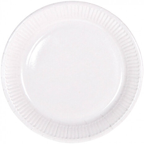 borden 23 cm papier wit 8-delig