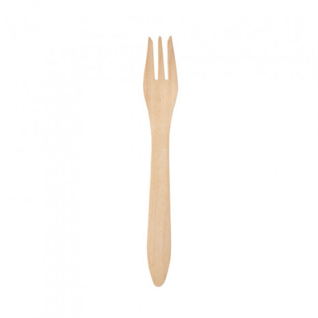 feestbestek Bio vork 18 cm hout 8 stuks
