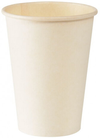 bekers wegwerp 210 ml karton/PE wit 50 stuks