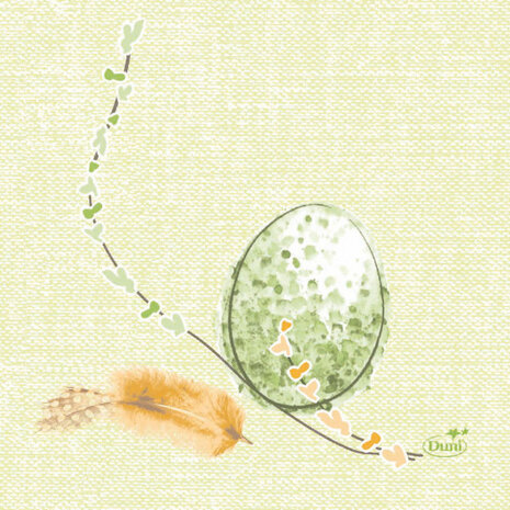 servetten Easter Pasture 24 x 24 cm papier groen 20 stuks