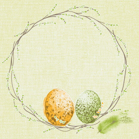servetten Easter Pasture 33 x 33 cm papier groen 20 stuks