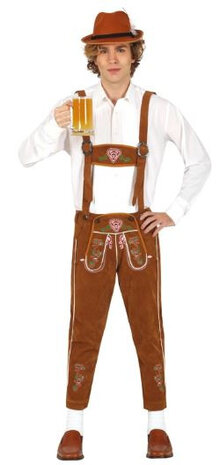 lederhosen Tiroler heren bruin maat 52-54