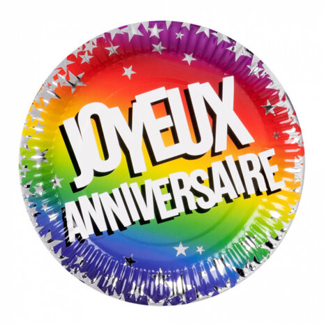 serviesset Joyeux Anniversaire papier 250 ml 24-delig