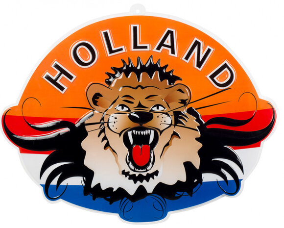 wanddecoratie Holland 65 x 85 cm PVC oranje