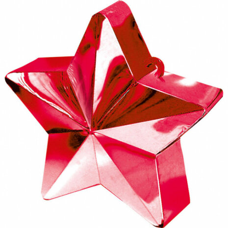 ballongewicht ster 10 cm rood
