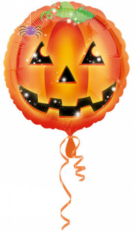 folieballon Playfull Pumpkin 45 cm oranje