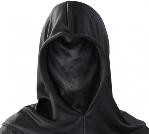 capuchon Duisternis polyester zwart one-size