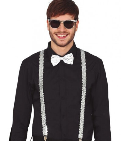 bretels polyester zilver one-size