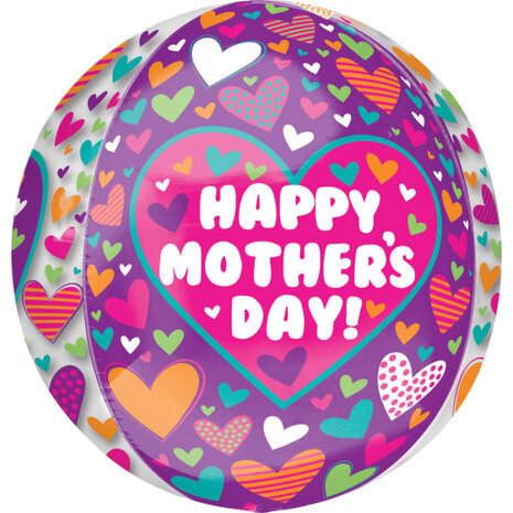 folieballon Happy Mother&#039;s Day! 38 x 40 cm paars