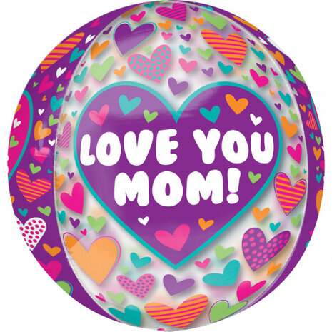 folieballon Happy Mother&#039;s Day! 38 x 40 cm paars