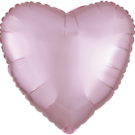 folieballon Pastel Heart 40 cm roze