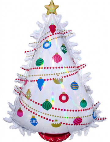 folieballon Supershape Christmas Tree 66 x 91 cm wit