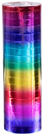 serpetine regenboog metallic 4 meter papier 2 stuks