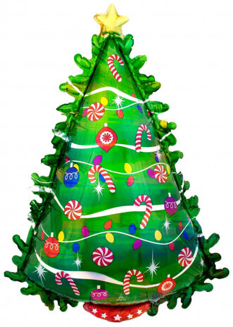 kerstboom 66 x 91 cm folie groen