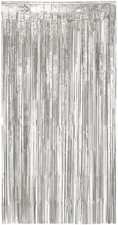 foliegordijn Metallic 200 x 100 cm zilver