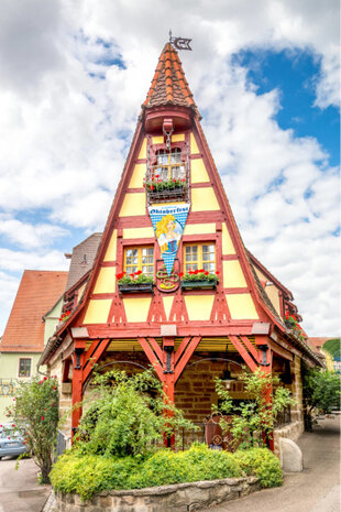 vlag Oktoberfest 90 x 150 cm polyester blauw/geel
