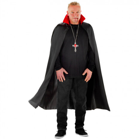 verkleedcape vampier led polyester zwart one-size