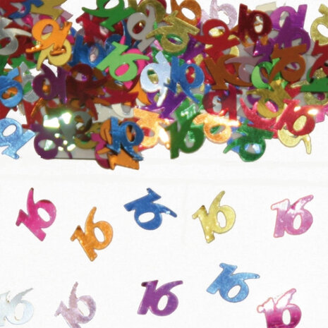 confetti 16 jaar polyester 400 - 500 stuks