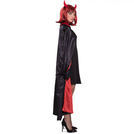 verkleedcape vampier polyester zwart/rood one-size