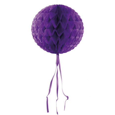 honeycomb bol 30 cm papier paars