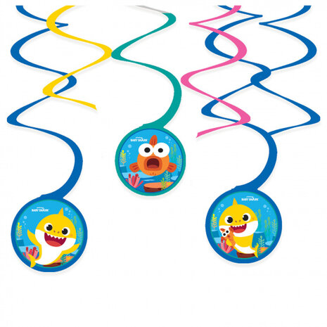 swirl-slingers Baby Shark junior 30/60 cm papier 6-delig