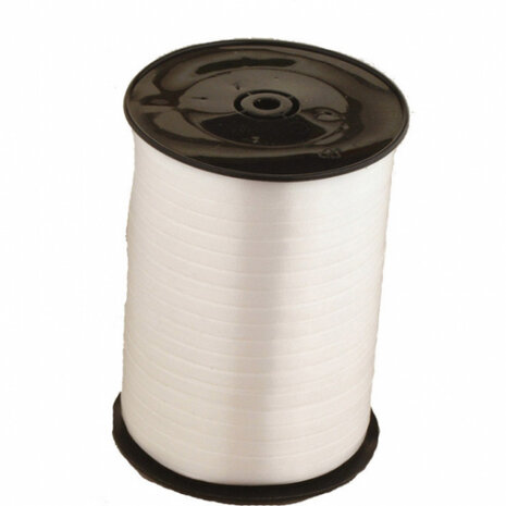 ballonlint Metallic 5 mm polyester 23 meter wit
