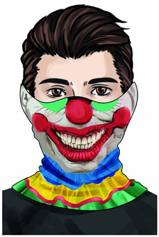 nekwarmer clown heren polyester one-size