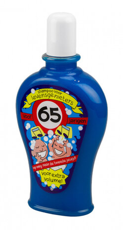 shampoo Fun 65 jaar 350 ml blauw
