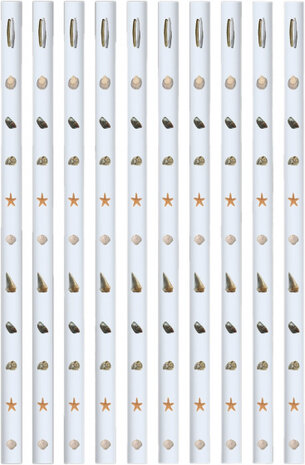 rietjes Strand 19,5 cm papier blauw 24 stuks