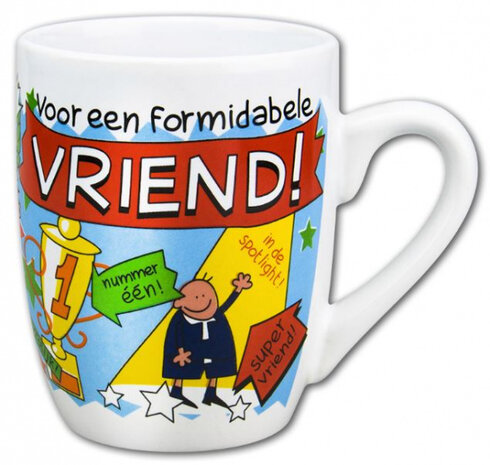 feestmok Vriend 325 ml keramiek wit