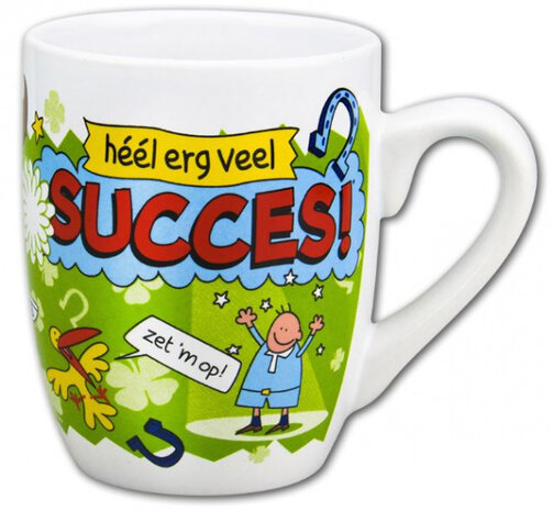 feestmok Succes 325 ml keramiek wit