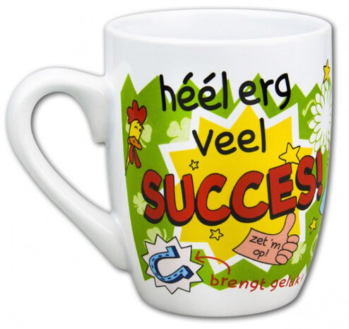 feestmok Succes 325 ml keramiek wit