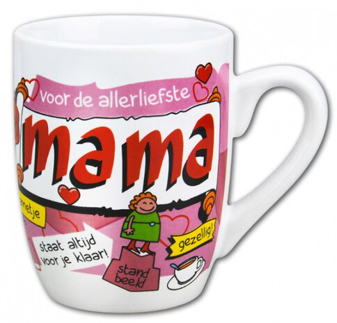 feestmok Mama 325 ml keramiek wit