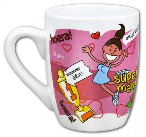 feestmok Mama 325 ml keramiek wit
