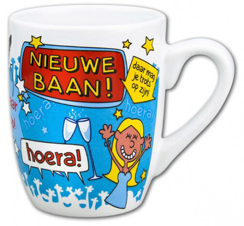 feestmok Nieuwe Baan 325 ml keramiek wit