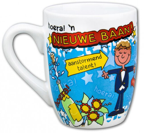 feestmok Nieuwe Baan 325 ml keramiek wit