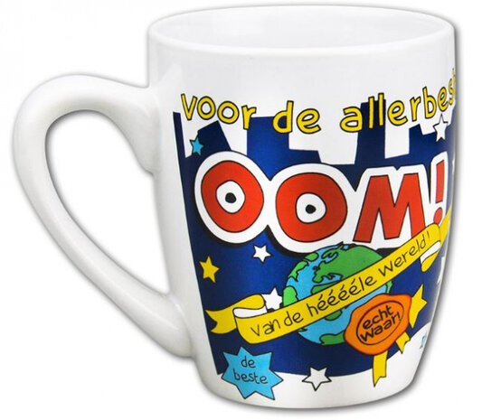 feestmok Oom 325 ml keramiek wit