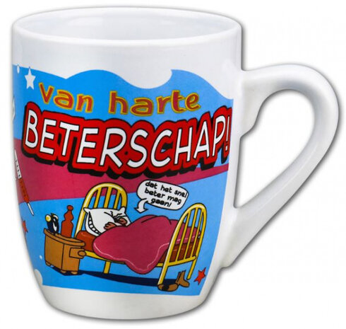 feestmok Beterschap 325 ml keramiek wit