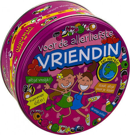 snoeptrommel vriendin junior 14 x 7,5 cm ijzer roze