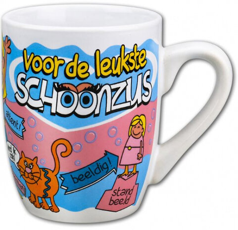 feestmok Schoonzus 325 ml 12 x 10 cm keramiek wit