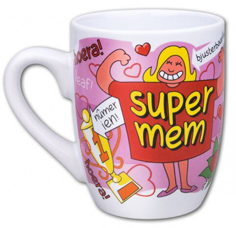 feestmok Mem 325 ml 12 x 10 cm keramiek wit