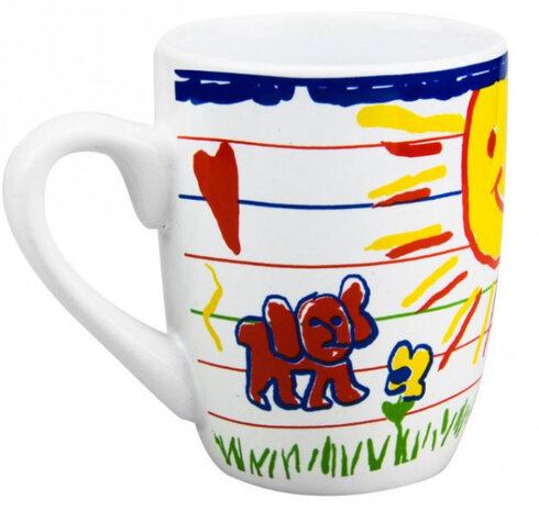 feestmok Oma 325 ml junior keramiek wit