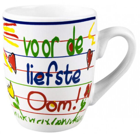 feestmok Oom 325 ml junior keramiek wit