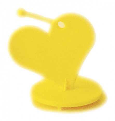 ballongewicht Hart junior 6,5 x 6 cm 15 gram geel