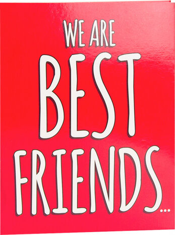 wenskaart Best Friends Forever 16 x 12,5 cm rood