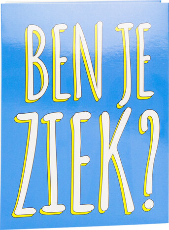 wenskaart Beterschap 16 x 12,5 cm karton blauw