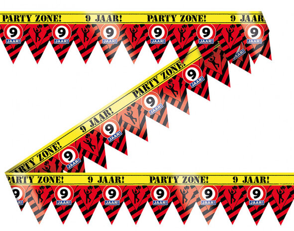 markeerlint 9 jaar 12 meter rood/geel