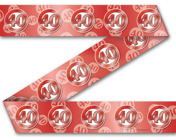 markeerlint 40 jaar 12 meter pvc rood