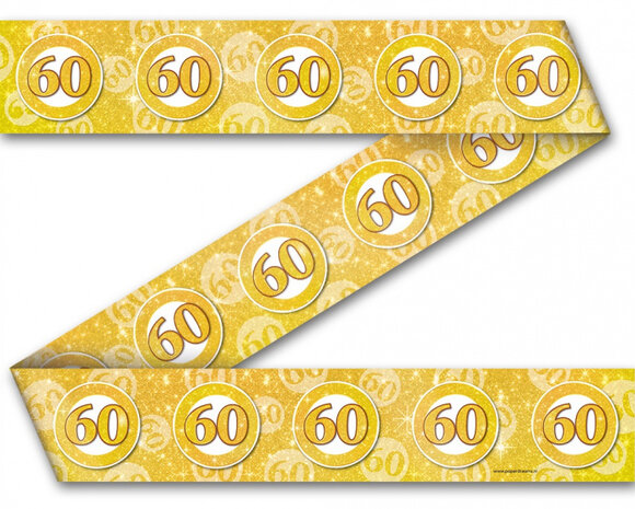 markeerlint 60 jaar 12 meter pvc goud